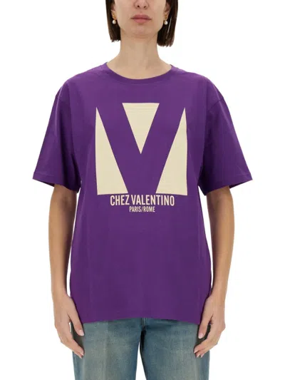 Valentino Purple Print T-shirt