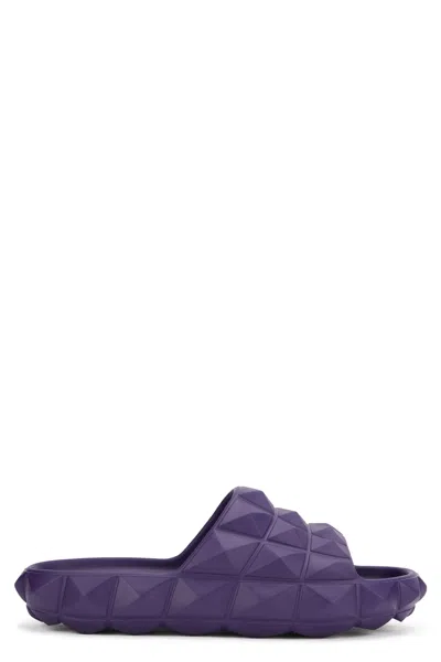 Valentino Garavani Purple Slippers With A Casual Yet Refined Design.