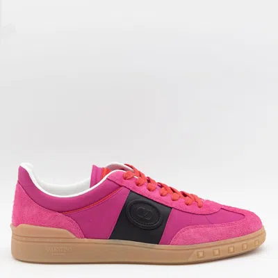 Valentino Garavani Pink Suede And Fabric Upvillage Sneakers