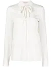 Valentino Pussy-bow Blouse In Neutrals