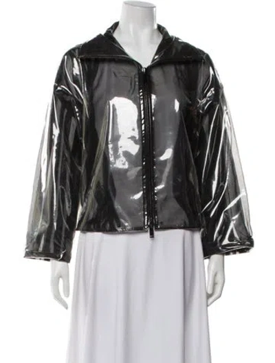 Pre-owned Valentino Pvc Biker Jacket In Multi