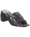 Valentino Black Quilted Nappa Leather Quiltie 67 Slide Sandals In Black