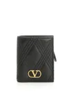 Valentino Quilted 67 Leather Wallet In Black