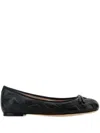 Valentino Garavani Quiltie Ballerina 67 In Quilted Nappa Leather Woman Black 37 In Black