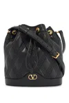 Valentino Women's Quiltie 67 Leather Bucket Bag In Black
