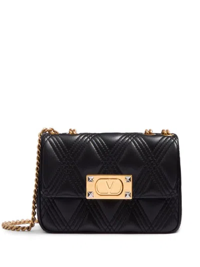 Valentino Garavani Valentino Quilted Black Leather Shoulder Bag