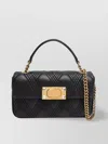 Valentino Quilted Chain Strap Shoulder Bag Studs In Black