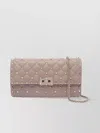 Valentino Quilted Chain Strap Shoulder Bag Studs In Neutral