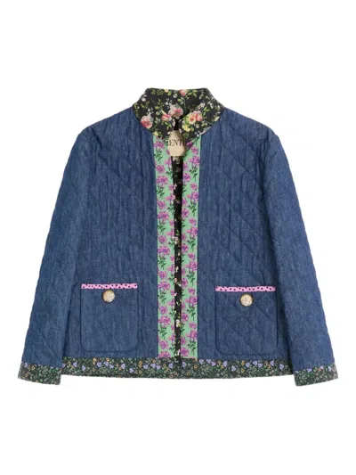 VALENTINO QUILTED FLORAL CARDIGAN