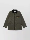 Valentino Garavani Olive Quilted Jacket With Vlogo Patch