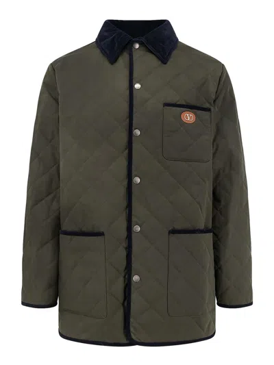 VALENTINO QUILTED JACKET WITH VLOGO SIGNATURE DETAIL