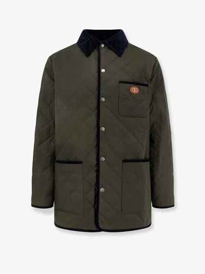 VALENTINO QUILTED JACKET WITH VLOGO SIGNATURE PATCH
