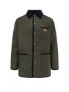 Valentino Garavani Olive Quilted Jacket With Vlogo Patch In Green