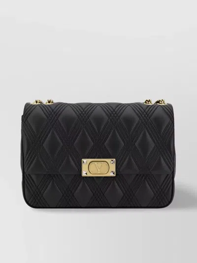 Valentino Garavani Quilted Lambskin Shoulder Bag With Gold-tone Hardware