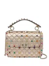 Valentino Quilted Studs Shoulder Bag With Adaptable Strap