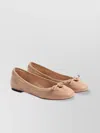 Valentino Quilted Leather Ballet Flats With Bow Detail