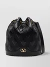 Valentino Quilted Leather Bucket Bag With Adjustable Strap