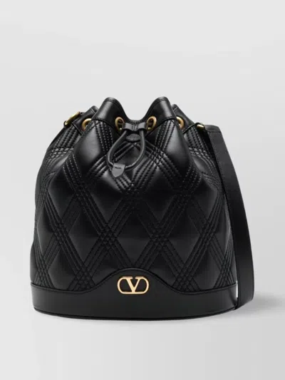 Valentino Garavani Quilted Leather Bucket Bag With Adjustable Strap