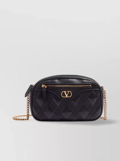 Valentino Garavani Quilted Leather Camera Bag With Chain Strap