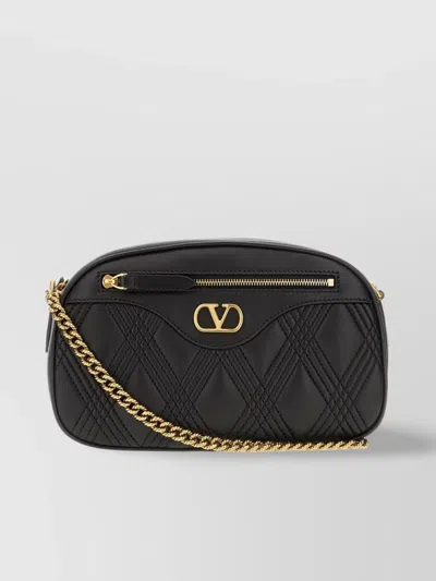 Valentino Garavani Quilted Leather Crossbody Bag With Chain Strap