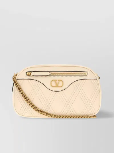 Valentino Garavani Quilted Leather Crossbody Bag With Chain Strap