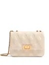 Valentino Quiltie 67 Medium Shoulder Bag In Quilted Nappa Leather In Neutrals