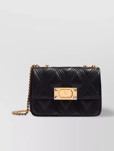 Valentino Garavani Quilted Leather Shoulder Bag With Chain Strap