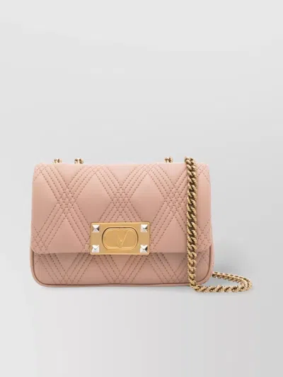 Valentino Garavani Quilted Leather Shoulder Bag With Chain Strap