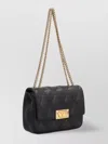 Valentino Quilted Leather Shoulder Bag With Metal Studs