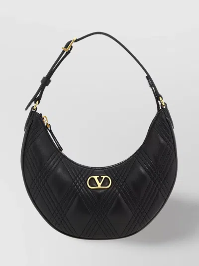 Valentino Garavani Quilted Mini Shoulder Bag With Adjustable Strap In Black