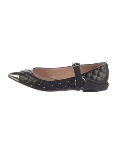 Pre-owned Valentino Garavani Quilted Pattern Leather Mary Jane Flats In Multi