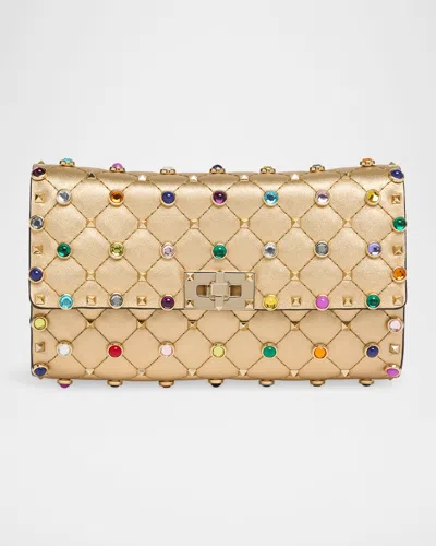 VALENTINO GARAVANI QUILTED ROCKSTUD NAPPA LEATHER SHOULDER BAG