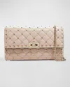 Valentino Quilted Rockstud Spike Chain Shoulder Bag In Sand