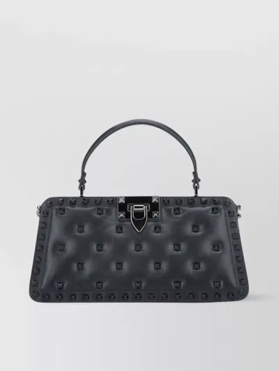 Valentino Garavani Quilted Rockstud Top Handle Satchel Bag