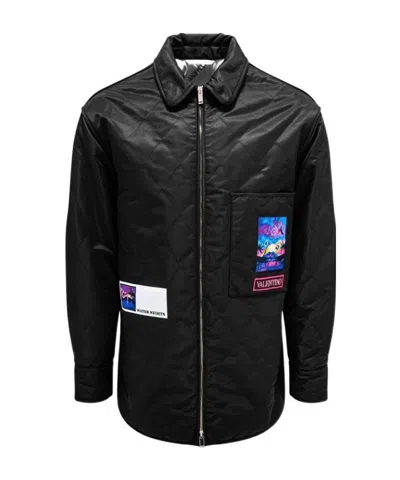 VALENTINO VALENTINO GRAPHIC PRINTED ZIPPED JACKET