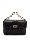 Valentino Quilted Calfskin Shoulder Bag In Black