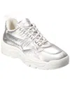 Valentino Garavani Man Sneakers Silver Size 9 Textile Fibers In Silver