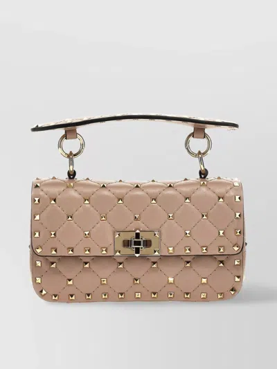 Valentino Garavani Quilted Spike Rockstud Handbag In Pink