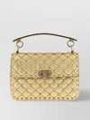 Valentino Quilted Studded Top Handle Chain Shoulder Bag