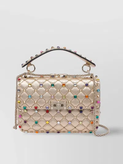 Valentino Garavani Quilted Studs Shoulder Bag With Adaptable Strap