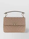 Valentino Quilted Studs Top Handle Chain Bag