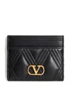Valentino Portacarte Quiltie 67 In Nappa Nera Donna