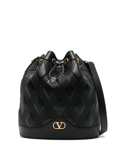 Valentino Garavani Quiltie 67 Leather Bucket Bag