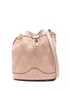 Valentino Women's Quiltie 67 Leather Bucket Bag In Pink
