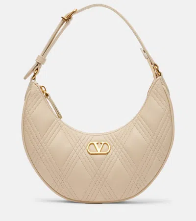 Valentino Garavani Vlogo Mini Quilted Leather Shoulder Bag In White