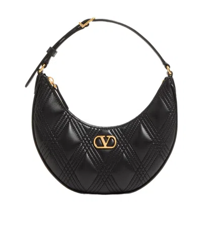 Valentino Garavani Quiltie 67 Mini Shoulder Bag In Lambskin In Black