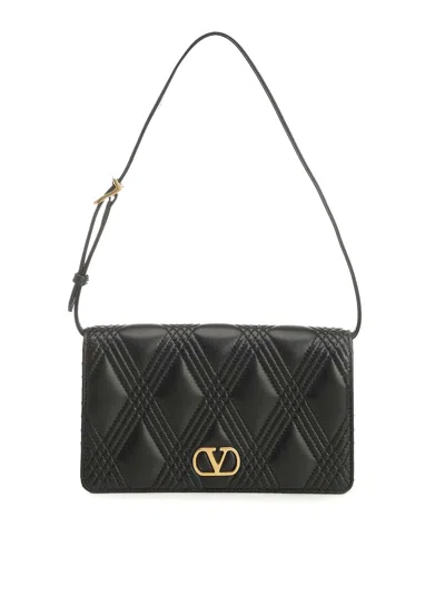 Valentino Garavani Quiltie 67 Mini Shoulder Bag In Quilted Nappa In Black
