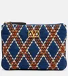Valentino Clutch Quiltie 67 Aus Denim