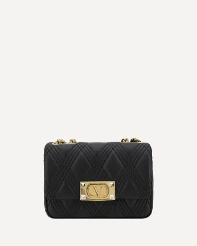 Valentino Garavani Quiltie 67 Shoulder Bag In Black