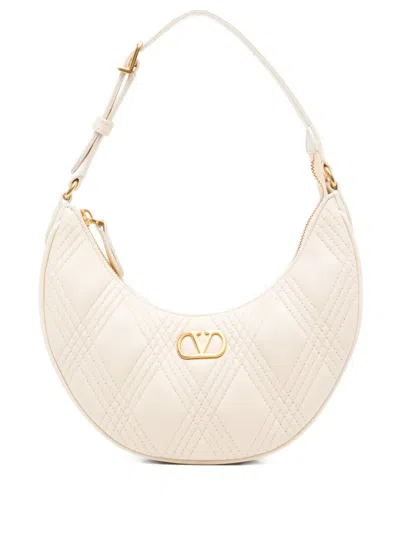 Valentino Garavani Quiltie 67 Shoulder Bag In Neutral
